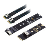 NFHK NGFF M-Key NVME Male to Female Extension Cable 40cm with SFF-8654 Connector for Mainboard SSD 2280/22110