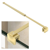 Shower Door Glass Support Bar, 26.96 to 48.54 Adjustable Stainless Steel Wall-to-Glass Shower Stabilizer Rod for 1/4, 5/16, 3/8,