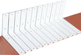 12 Pack - L 8 x H 6 x W1.5, 5mm Thick White L Shelf Bracket, Iron Shelf Brackets, Metal Shelf Brackets, Floating Shelf, Shelf Su