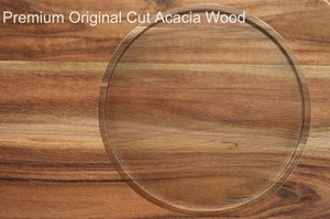 10 Acacia Wood Lazy Susan Organizer Kitchen Turntable for Cabinet Pantry Table Organization,2 Pack