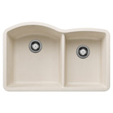 BLANCO 443064 Diamond 60/40 Undermount Kitchen Sink, 32 L X 21 W - Soft White