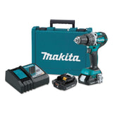 Makita XPH12R 18V LXT Lithium-Ion Compact Brushless Cordless 1/2 Hammer Driver-Drill Kit (2.0Ah),