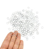 200pcs 8mm Mini Split Jump Ring with Double Loops Small Round Metal Silver Key Rings Connectors for Making Handwork Charms Penda