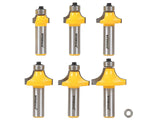 YONICO 13621 6 Bit Round Over Edge Forming Router Bit 1/2Inch Shank