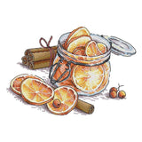 Ecomistiq Lemon Tea Stamped Stitch Kit For Adults Hand Embroidery 11Ct 36 X 26Cm | Stitch Kits | Hand Embroidery Kits | Embroide