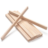 Wooden Dowels for Crafts, Wood Strips Wood Trim Slats for Wall 3/8115, 15 PCS Square Dowel Rods Wooden Sticks for Crafts