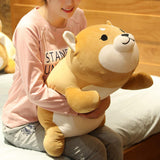 ERDAO Shiba Inu Plush Pillow,Soft Corgi Stuffed Animals Toy Cute Sleeping Puppy Doll Gifts for Kids (Round Eyes, 29.5 inch)