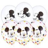 Amscan Mickey Mouse Confetti Latex Balloons | 12 | Pack of 6