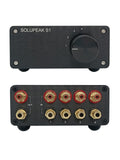 SOLUPEAK RCA Switch Stereo 4 in 1 Out Audio Signal Source Switcher HiFi Input Selector Splitter Box S1