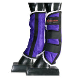 HILASON Western Horse Fly Boots W/Fleece Uv Protection Insects Purple