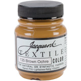 Jacquard Fabric Paint for Clothes 2.25 Oz Textile Color Brown Ochre Leaves Fabric Soft Permanent and Colorfast Professiona