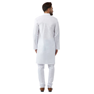Sojanya (Since 1958 Men'S White Cotton Kurta Churidar Pyjama Set Size Xxl