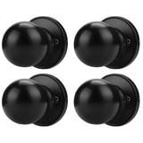Probrico 4 Pack Black Dummy Door Knobs, Half Dummy Door Handles, Matte Black Door Knobs Interior, Single Side Door Handles