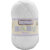 Bernat 16312121005 Big Ball Baby Solid Yarn (3) Light Gauge 100% Acrylic 12.3 oz White Machine Wash & Dry , Baby White