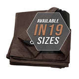 Tarp Cover Brown/Black Heavy Duty 20 Mill Thick Material, Waterproof, 24'X'36,Great for Tarpaulin Canopy Tent, Boat, RV Or Pool 