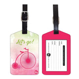 Nutcase Designer Luggage Travel Baggage Tags Set Of 2 With Name Card Inside LetS Go