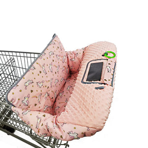 RHYDEER Shopping cart Cover for Babies-high Chair Cover, Dotted Minky Touching, Multi in 1 Design, 360 Full Protection, roll in 