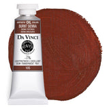 DA VINCI PAINTS Professional Artist Oil Paint, Burnt Sienna, 37mL