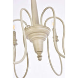 Living District Flynx 6-Light Mid-Century Metal Pendant In Weathered Dove
