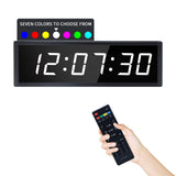 GAN XIN Large Digital Wall Clock with Remote Control, LED Stopwatch Timer, Countdown,Count Up, 12/24 Hour Switchable Time Clock 