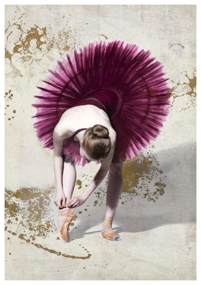 Purple Ballerina-Paper Art-42,,X62,,
