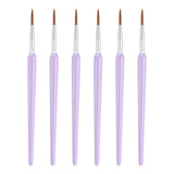 HARFINGTON 6pcs Detail Paint Brushes 19mm Pointed Tip Nylon Hair Miniature Painting Brush for Watercolor Oil Acrylic Painting(5#