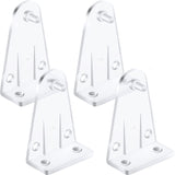 Maitys Hold Down Brackets Clear Plastic Blind Brackets Holder Replacements for 2 Inch Blinds Horizontal Shades Windows Doors(4 P