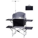 Nice C Camping Kitchen Station, Camping Table, Picnic Table, Grill Table, Folding Table, Upgrade Light Stand and Windshield Cook