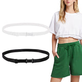 PEUTIER 2pcs Adjustable Crop Tuck Band for Shirts, Shirt Tuck Band Shirt Cropping Band Elastic Crop Top Band Tucking Belt for Wo