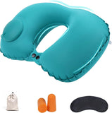 Amirate Polyester Comfort Ultralight Inflatable By Pressing Air Pillow Compact, Ergonomic Pillow For Neck Head Lumbar Support 