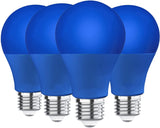 LED Blue Light Bulb, 9W (60w Equivalent), A19 E26 Medium Base Blue Light Bulb, LED Decorative Bulbs for Outdoor Porch, Christmas