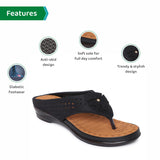 Ortho Joy Women'S Extra-Soft Comfortable Fancy Slippers - Black,Black,9,B09VSV6KCH