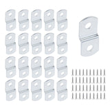 T Tulead 20PCS Canvas Offset Clips for Picture Framing, Double Hole Canvas Clips 1/9 Iron Offset Mounting Clips Framing Tools, i