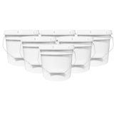 MKS Plastics 1-Gallon Bucket with Airtight Lid - Made in USA, Food Grade BPA Free Plastic, Heavy Duty Multi-Use, Metal Handle wi