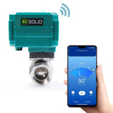 U.S. Solid 1 Smart Motorized Ball Valve - Remote App Mobile Control Stainless Steel Electrical Ball Valve with Manual Switch, 5V