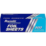 Reynolds Foodservice Aluminum Foil Sheets, PreCut Foil Sheets, Great for Restaurants, Catering, Cafeterias, and Concessions, Ea