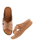 Shoetopia Comfortable Tan Doctor Sole Heels For Women & Girls /Eu42,Tan,9,B0DFVG6319