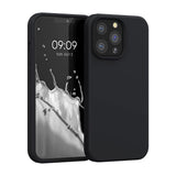 kwmobile Case Compatible with Apple iPhone 13 Pro Case - TPU Silicone Phone Cover with Soft Finish - Black