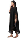 Ziyaa Women'S Georgette Salwar Suit Set (Zikugr3127Andpa-S_Black_S)