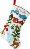 Bucilla Felt Applique 18 Stocking Making Kit, Winter Days, Perfect for DIY Arts and Crafts, 89464E