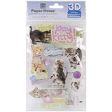 Paper House Productions STDM147E 3D Stickers, Here Kitty Kitty