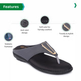 Ortho Joy Fancy Doctor Slippers | Stylish Chappal For Women | Comfortable Flat Sandals For Women Stylish (Dark Grey),Dark Grey,7,B09VT9PBPG