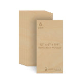 6 mm Baltic Birch Plywood 1/4 x 6 x 12 Inch, Box of 6 B/BB Grade Craft Wood, Stronger Than Basswood Sheets, for Laser, CNC Cutti