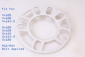 Autobahn88 0.12 (3mm) Universal Vehicle Wheel Spacer, for PCD 4x98 4x100 4x110 4x108 4x112 4x114.3 5x100 5x110 5x108 5x112 5x1