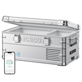 ICECO APL20 12 Volt Car Refrigerator, 21 Qts Light Duty Aluminum 12V Portable Fridge Freezer, Electric Cooler with SECOP Nano Co