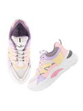 Shoetopia Smart Casual Lace-Up White Sneakers For Women & Girls-Eu37,White,4,B0D2RQ6G2L