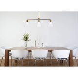Living District Indoor Modern Home Decorative Bright Ceiling Mera 3 Lights Brass Pendant