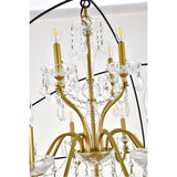 Living District Cordelia 24-Light Transitional Metal Pendant In Black And Gold