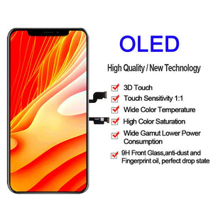 Soft OLED Screen Replacement for iPhone Xs Max 6.5 inch [NOT LCD],3D Touch Screen Display Digitizer Repair Kit Assembly with Rep