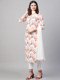 Gosriki Women'S Cotton Blend Printed Kurta And Pant With Dupatta Set (Kaleping-White_Xxl-Gs_White_Xx-Large),White,2,B0BSN7DJPL